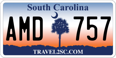 SC license plate AMD757