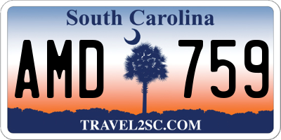 SC license plate AMD759
