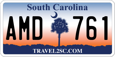 SC license plate AMD761