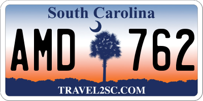 SC license plate AMD762