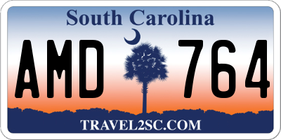 SC license plate AMD764