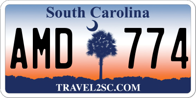 SC license plate AMD774