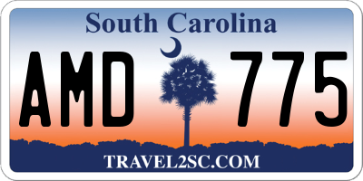 SC license plate AMD775