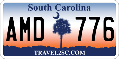 SC license plate AMD776