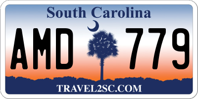 SC license plate AMD779