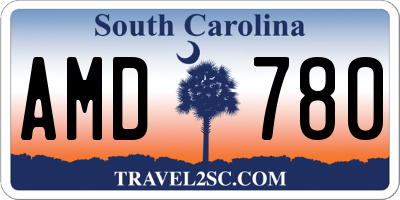 SC license plate AMD780