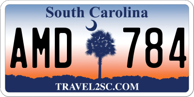 SC license plate AMD784