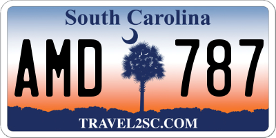 SC license plate AMD787