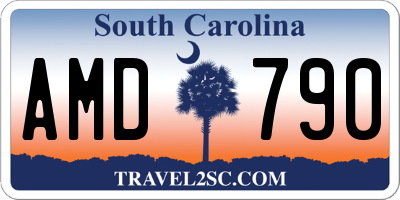 SC license plate AMD790