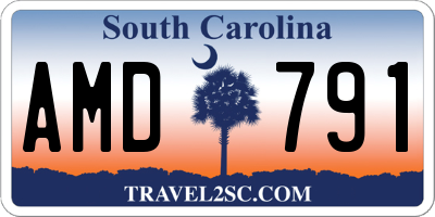SC license plate AMD791