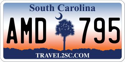 SC license plate AMD795