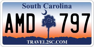 SC license plate AMD797