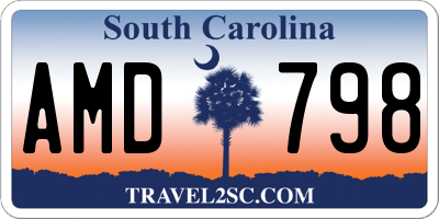 SC license plate AMD798