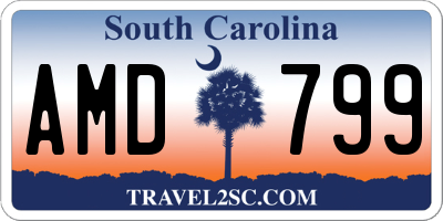 SC license plate AMD799
