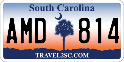 SC license plate AMD814