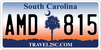 SC license plate AMD815