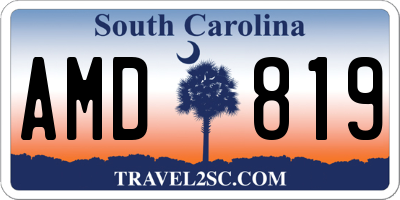 SC license plate AMD819