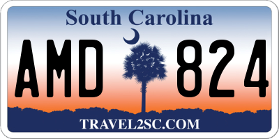 SC license plate AMD824