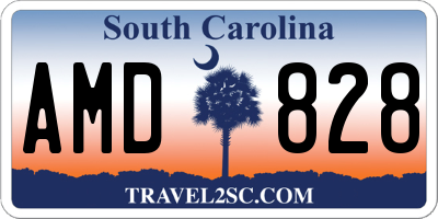 SC license plate AMD828