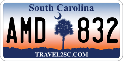 SC license plate AMD832