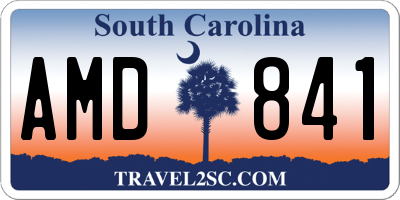SC license plate AMD841