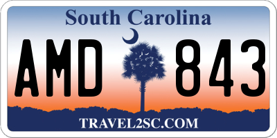 SC license plate AMD843