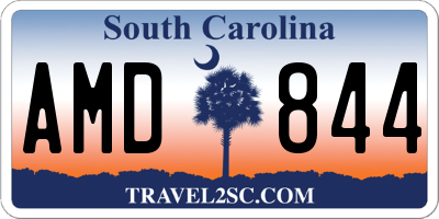 SC license plate AMD844