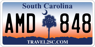 SC license plate AMD848