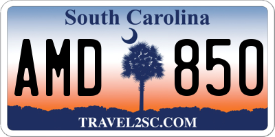 SC license plate AMD850
