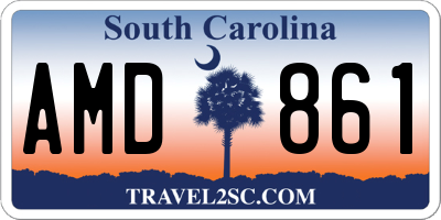 SC license plate AMD861
