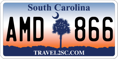 SC license plate AMD866