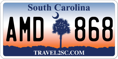 SC license plate AMD868