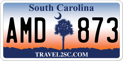 SC license plate AMD873