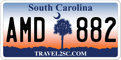 SC license plate AMD882