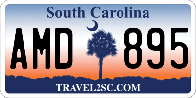 SC license plate AMD895