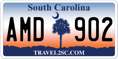 SC license plate AMD902