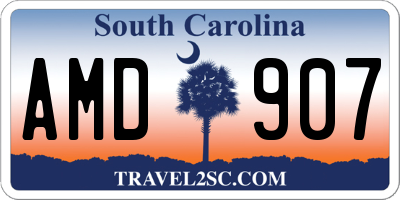SC license plate AMD907