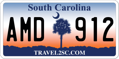 SC license plate AMD912