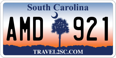 SC license plate AMD921