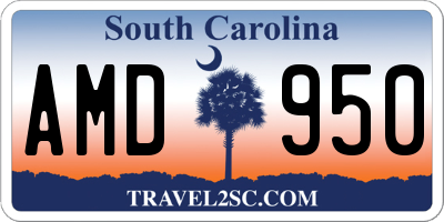 SC license plate AMD950