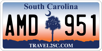 SC license plate AMD951