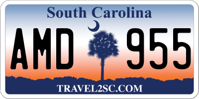 SC license plate AMD955