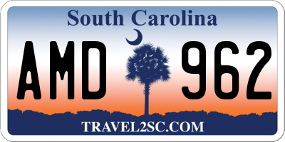 SC license plate AMD962