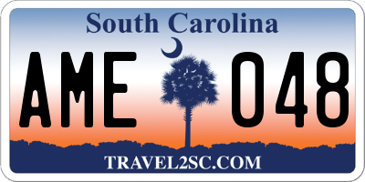 SC license plate AME048