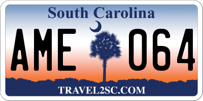 SC license plate AME064