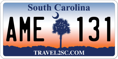 SC license plate AME131