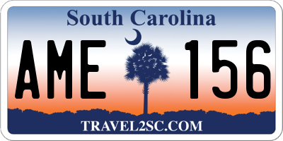 SC license plate AME156
