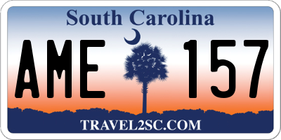 SC license plate AME157