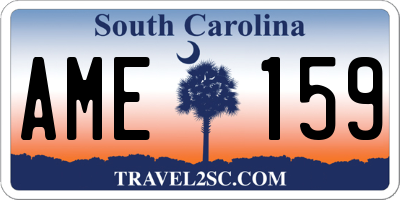 SC license plate AME159