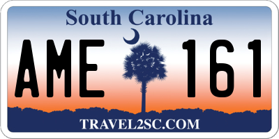 SC license plate AME161